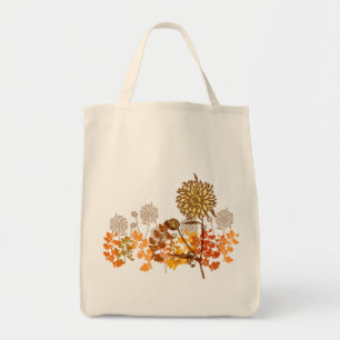Tote Bag Chrysanthemum Graphic