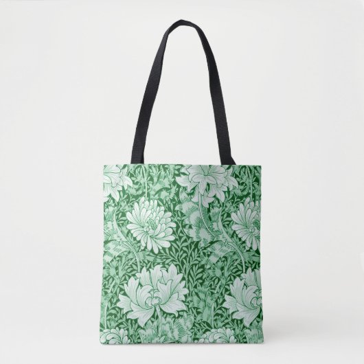 Tote Bag Chrysanthemum Green, William Morris (Devant)