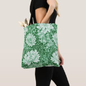 Tote Bag Chrysanthemum Green, William Morris (De près)