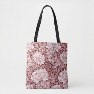 Tote Bag Chrysanthemum Maroon, William Morris