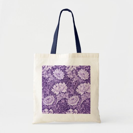 Tote Bag Chrysanthemum Purple, William Morris (Devant)