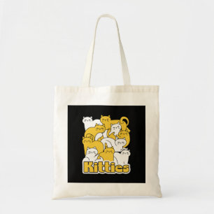 Tote Bag Chubby Kitties Design - Cat Art adorable