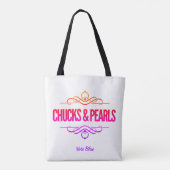 Tote Bag Chucks & Perles Voter Kamala Black (Dos)