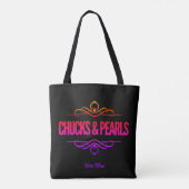 Tote Bag Chucks & Perles Voter Kamala Black (Dos)