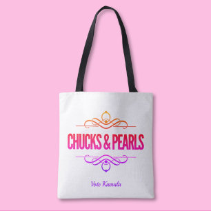 Tote Bag Chucks & Perles Voter Kamala Black