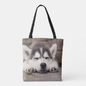 Tote Bag Chuppy Husky Sleeping (Dos)