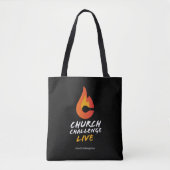 Tote Bag Church Challenge Orange Flame Noir (Devant)