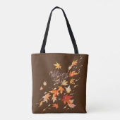 Tote Bag Chute de bienvenue, Feuilles d'automne (Dos)