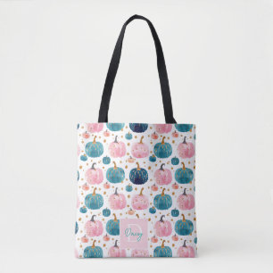 Tote Bag Chute de Citrouille d'aquarelle personnalisée