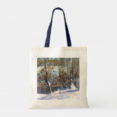 Tote Bag Chute de neige aquarelle peinture (Dos)