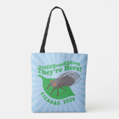 Tote Bag Cicadas 2024 Ils sont ici (Dos)