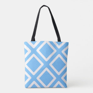 Tote Bag Ciel bleu et blanc Carrés