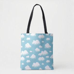 Tote Bag Ciel bleu et Motif nuages