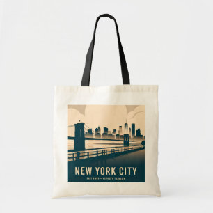 Tote Bag Ciel de Manhattan de New York vintage minimaliste
