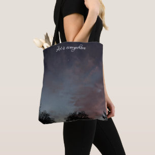 Tote Bag Ciel ensoleillé d'hiver avec étoiles