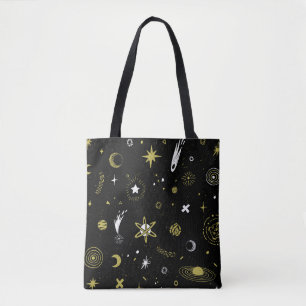 Tote Bag Ciel nocturne : motif cosmique sans soudure.