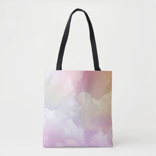 Tote Bag Ciel orange rose doux : Fluffeux (Devant)