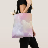 Tote Bag Ciel orange rose doux : Fluffeux (De près)