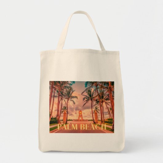 Tote Bag Ciel rose de Palm Beach pittoresque (Devant)