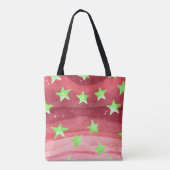 Tote Bag ciel rouge avec étoiles (Dos)