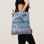 Tote Bag Cieux bleus nuageux (De près)