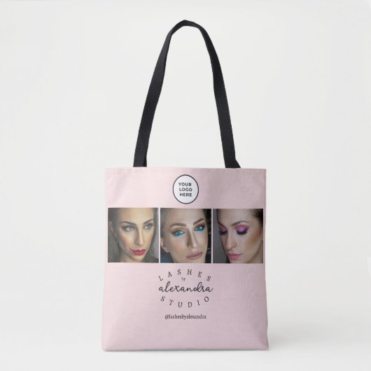 Tote Bag Cils Photo Script BlushPink 3 (Devant)