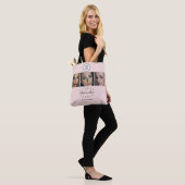 Tote Bag Cils Photo Script BlushPink 3 (Sur le modèle)