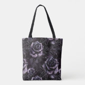 Tote Bag Cimetière de roses pourpre Gothique (Dos)
