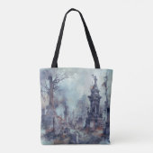 Tote Bag Cimetière déplaisant Graveyard Graves Croisés Hall (Dos)