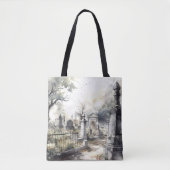 Tote Bag Cimetière déplaisant Graveyard Graves Croisés Hall (Devant)