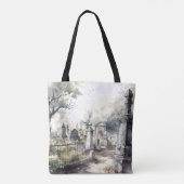 Tote Bag Cimetière déplaisant Graveyard Graves Croisés Hall (Dos)
