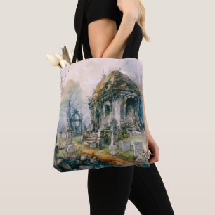 Tote Bag Cimetière déplaisant Graveyard Graves Croisés Hall