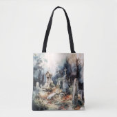 Tote Bag Cimetière déplaisant Graveyard Graves Croisés Hall (Devant)