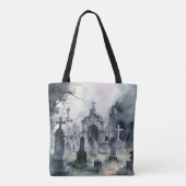 Tote Bag Cimetière déplaisant Graveyard Graves Croisés Hall (Dos)