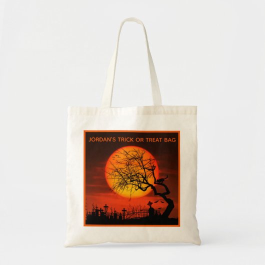 Tote Bag Cimetière déplaisant Tic ou traitement personnalis (Devant)