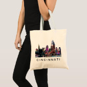 Tote Bag Cincinnati, Ohio en graffiti (Devant (produit))
