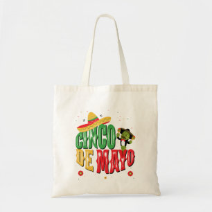 Tote Bag Cinco De Mayo Avec Casquette Cactus Funny Cinco De
