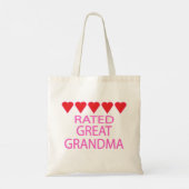 Tote Bag Cinq cœurs super mémé (Dos)