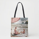 Tote Bag Cinq descendent à la mer (Devant)