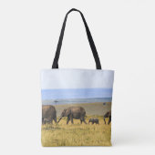 TOTE BAG CINQ ÉLÉPHANTS EN GRAS BROWN (Dos)