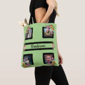 Tote Bag Cinq Fleurs de Frame sur la chaux (De près)