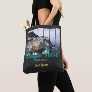 Tote Bag Cinque Terre Manarola Riomaggiore vintage italien