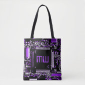 Tote Bag Circuit Purple 2 Monogram Bag purple back (Devant)