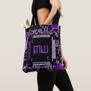 Tote Bag Circuit Purple 2 Monogram Bag purple back