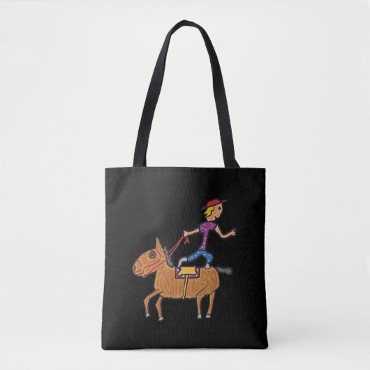 Tote Bag Cirque Rodéo Équitation (Devant)