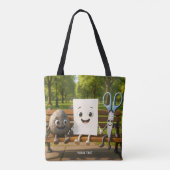 Tote Bag Ciseaux de papier Imaginaire Roche (Dos)