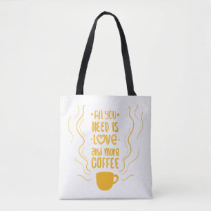 Tote Bag Citation amusante de café Caffeine Citation de d