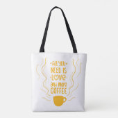 Tote Bag Citation amusante de café Caffeine Citation de dép (Dos)