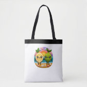 Tote Bag Citation BFF mignonne Caractères citron et chaux C (Devant)