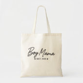 Tote Bag Citation Boy Mama Script Année Moderne Maternité (Devant)